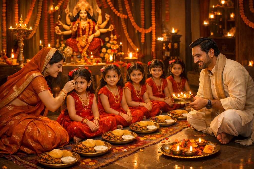 Kanya Puja 2026: Why We Feed Little Girls & the Science Behind It -  Whispering Bharat